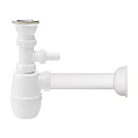 Сифон для раковины Wirquin Минор 1 1/4х40 мм с выпуском 40 мм с соединением 40 мм белый (30987190)