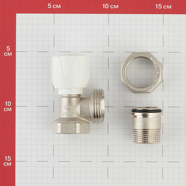 Клапан термостатический угловой Stout 3/4 НР(ш) х 3/4 ВР(г) для радиатора (SVR-2102-000020)
