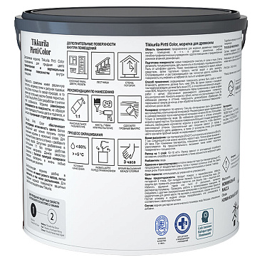 Морилка Tikkurila/Tikkivala Pirtti Color водная бесцветная 2,7 л