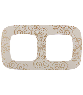 Рамка Legrand Valena Allure двухместная нарцисс золото (754352)