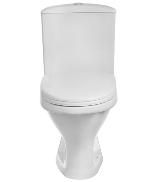 Унитаз-компакт Santeri Вест с косым выпуском с сиденьем пластик белый (1.P201.8.S00.00B.F)