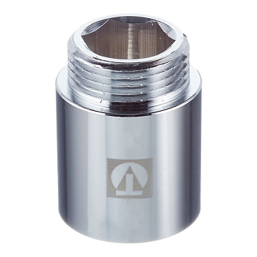 Удлинитель Valtec 40 мм х 1 ВР(г) х 1 НР(ш) хром латунный (VTr.198.C.0640)