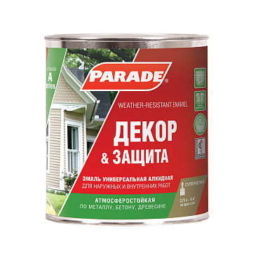 Эмаль алкидная Parade Декор и защита база С матовая 0,75 л