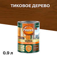 Антисептик Pinotex Ultra декоративный для дерева тиковое дерево 0,9 л