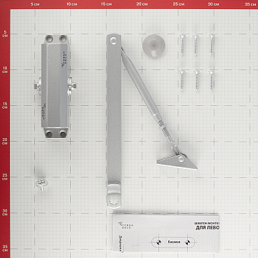 Доводчик дверной Corsa Deco (25-45 кг) серебро