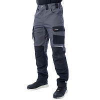Брюки рабочие Brodeks KS302 48 рост 176-182 см серо-черные