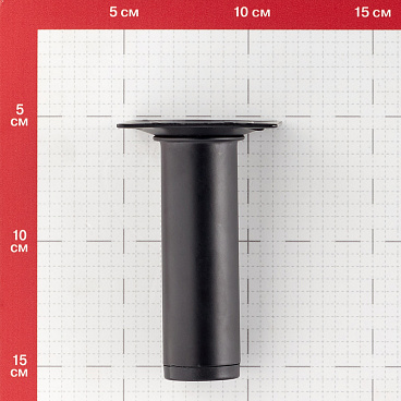 Ножка мебельная стальная 30х100 мм черная (1 шт.)