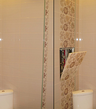 Люк ревизионный под плитку Хаммер Гиппократ-П алюминиевый 600х400 мм скрытый нажимной