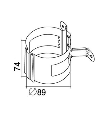 Кронштейн хомут труб Grand Line металлический на деревянную стену d90 мм графитовый серый RAL 7024