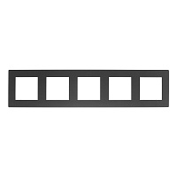 Рамка Simon 24 Harmonie пятиместная графит (2400650-038)