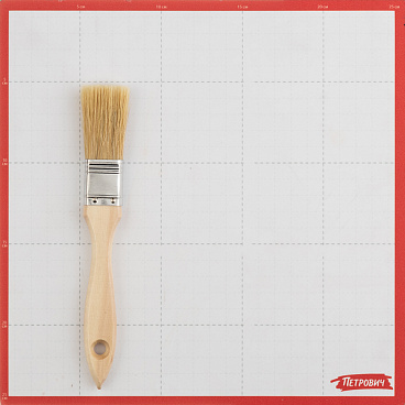 Кисть плоская смешанная щетина деревянная ручка 25х10,7 мм для красок и антисептиков на водной основе
