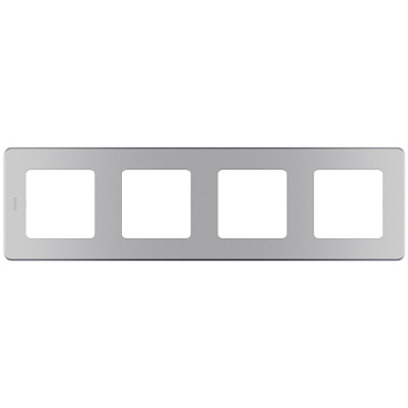 Рамка Legrand Inspiria четырехместная алюминий (673962)