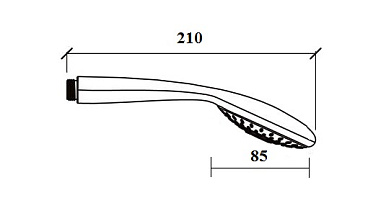 Лейка для душа Union d85 мм 1 режим без шланга пластик хром (148921)