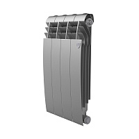 Радиатор биметаллический Royal Thermo BiLiner B 500 мм 4 секции 1" боковое подключение серебристый