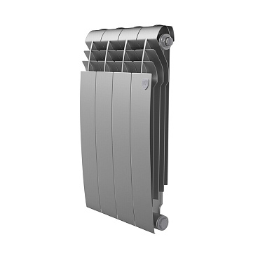 Радиатор биметаллический Royal Thermo BiLiner B 500 мм 4 секции 1" боковое подключение серебристый