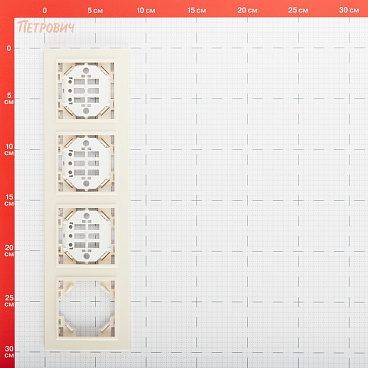 Рамка EKF Минск четырехместная бежевая (ERM-G-304-20)