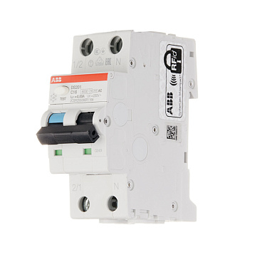Автомат дифференциальный ABB DS201 16А 1P+N тип AC 30 мА 6 кА (2CSR255080R1164)