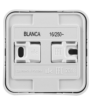 Розетка Systeme Electric Blanca накладная белая со шторками (BLNRA011111)