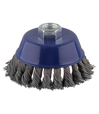 Корщетка для УШМ Практика витая жесткая чашеобразная d90 мм M14