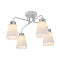 Люстра потолочная Schaffner Fattore E27 160 Вт 16 кв.м (4555-4 WH-CR)