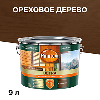 Антисептик Pinotex/Omnitex Ultra декоративный для дерева ореховое дерево 9 л