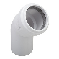 Отвод Pro Aqua Stilte Plus d58 мм 45° пластиковый шумопоглощающий для внутренней канализации