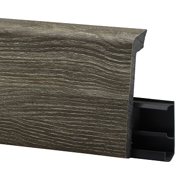 Плинтус экополимер Winart Pro Quadro 80х16х2000 мм дуб кавказ с монтажной планкой (90.80.001.030)