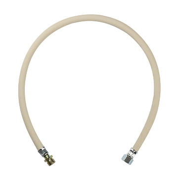 Шланг для газа ПВХ армированный 1/2 ВР(г) х 1/2 НР(ш) 80 см белый