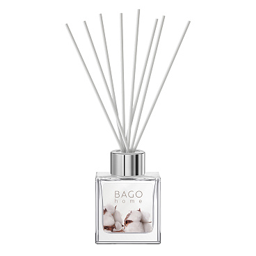 Аромадиффузор с палочками Bago home Свежий хлопок 100 мл