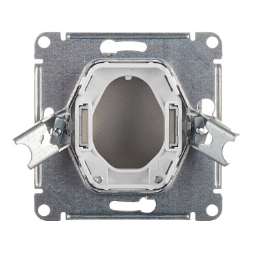 Вывод кабеля Systeme Electric AtlasDesign встраиваемый алюминий (ATN000399)