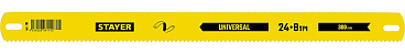 Универсальное двустороннее широкое полотно по дереву и металлу STAYER 8 + 24 TPI , Инструментал сталь, 25 х 300 мм, 1 шт, коробка 50 шт, Universal