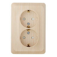 Розетка Systeme Electric Этюд накладная сосна со шторками (PA16-108D)