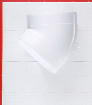 Колено для круглых воздуховодов ERA пластиковое d160 мм 45°