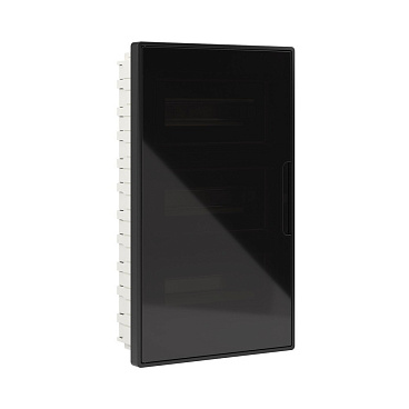 Щит распределительный встраиваемый DKC Frame ЩРВ-П пластиковый IP40 529х312х100 мм 36 модулей черная дверь (F36B1BDDIY)