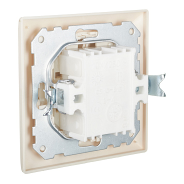 Выключатель Svet двухклавишный встраиваемый бежевый с подсветкой (SV1001-0011)