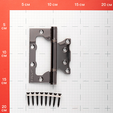 Петля Fuaro 500-2BB/BL бабочка универсальная неразъемная 100х2,5 мм черный глянец