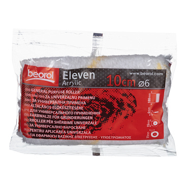 Валик полиакрил 100 мм d45 мм ворс 11 мм для водной основы без ручки Beorol Eleven (2 шт.)