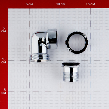 Американка угловая 3/4 ВР(г) х 3/4 НР(ш) хром латунная