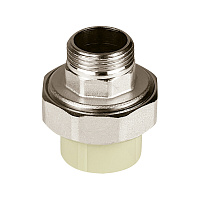 Муфта полипропиленовая Valfex разъемная (американка) 25 мм х 3/4 НР(ш) серая (10156020Г)