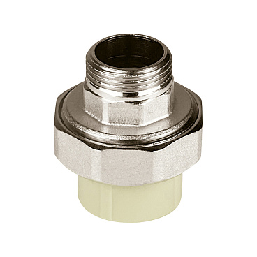 Муфта полипропиленовая Valfex разъемная (американка) 25 мм х 3/4 НР(ш) серая (10156020Г)