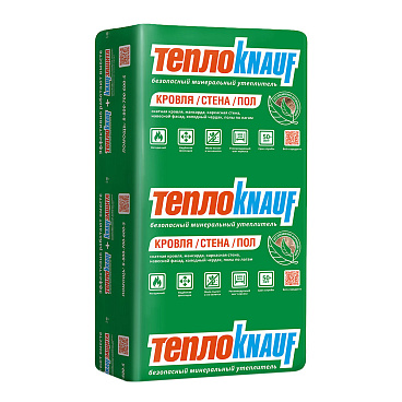 Утеплитель ТеплоKnauf Кровля/Стена/Пол (Коттедж) Плита 100х610х1230 мм 6 кв.м