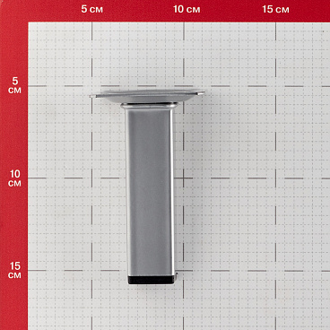 Ножка мебельная стальная 25х25х100 мм серая (1 шт.)