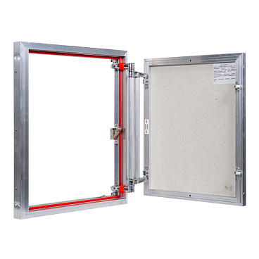 Люк ревизионный под плитку Практика EuroFormat-R алюминиевый 500х600 мм скрытый нажимной