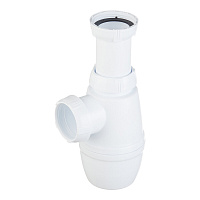 Сифон для раковины и мойки Wirquin Минор 1 1/2х40 мм без выпуска с соединением 40 мм (30718023)