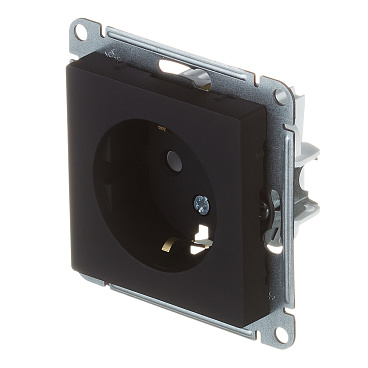 Розетка Systeme Electric AtlasDesign встраиваемая карбон (ATN001043)