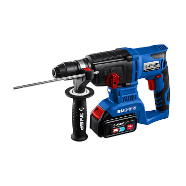 Перфоратор аккумуляторный Зубр PB-260-42 20 В 3 Дж 2х4Ач Li-Ion SDS-plus 2 АКБ и ЗУ