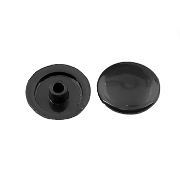 Заглушка декоративная пластиковая на мебельную стяжку HEX d5 мм черная (40 шт.)