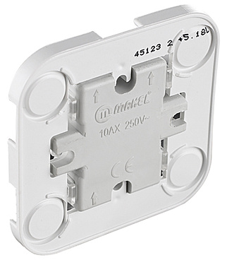 Выключатель Makel Siva Ustu двухклавишный накладной белый с подсветкой (45123)