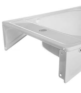 Мойка для кухни 50х50х16 см подвесная с кронштейнами эмалированная (1701)