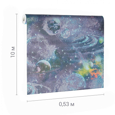 Обои бумажные Саратовские обои Космос С6 Д644-01 (0,53х10 м)